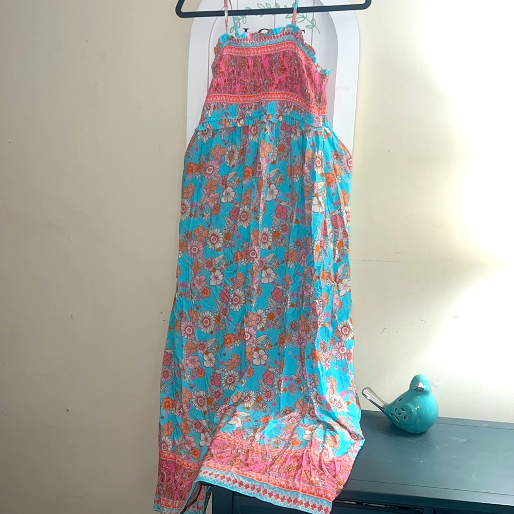 Cupshe Floral Maxi Dress in Pink and Blue sm - Picture 2 of 7
